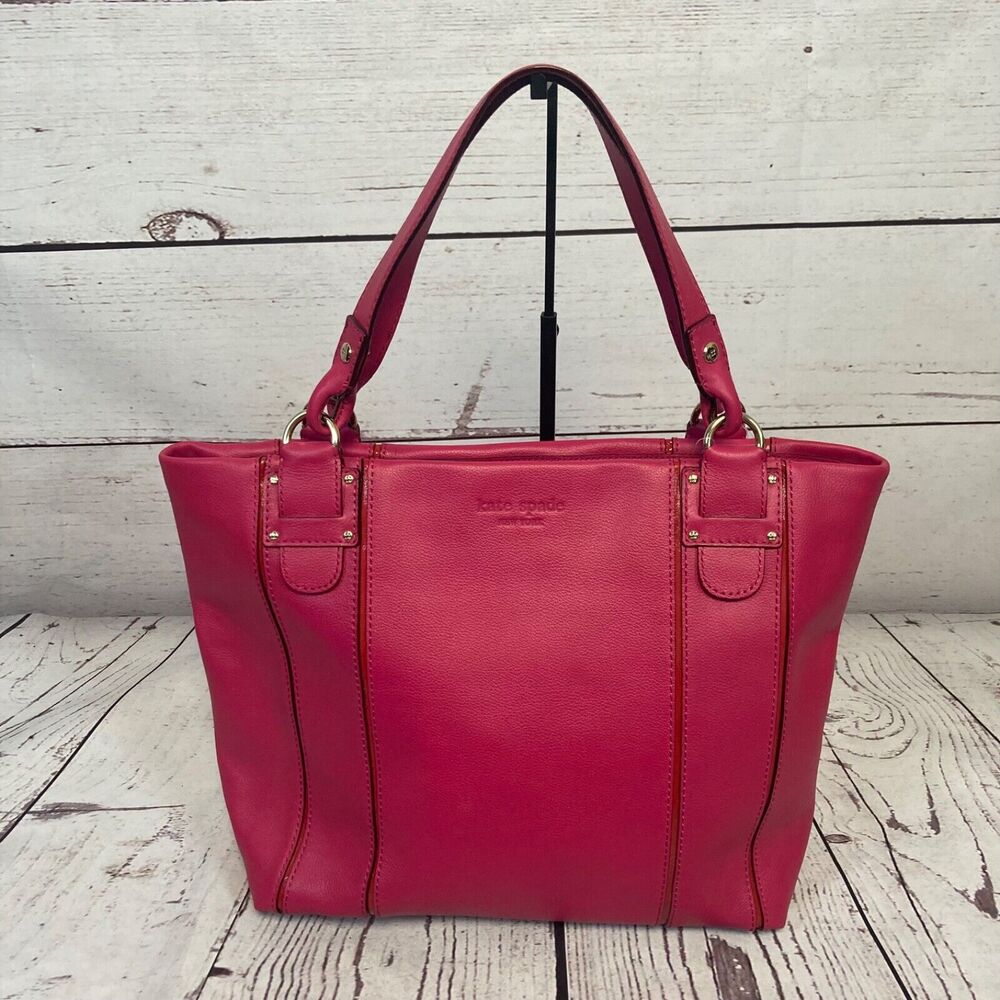 Kate Spade Cana Tote‎ Open Pink Leather Purse Handbag Quinn Belle Meade